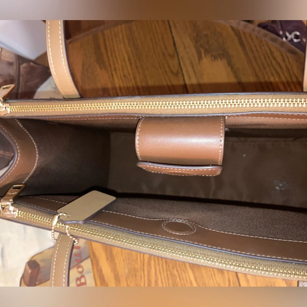 Coach Nina Signature Tote Bag Tan - MSRP $498